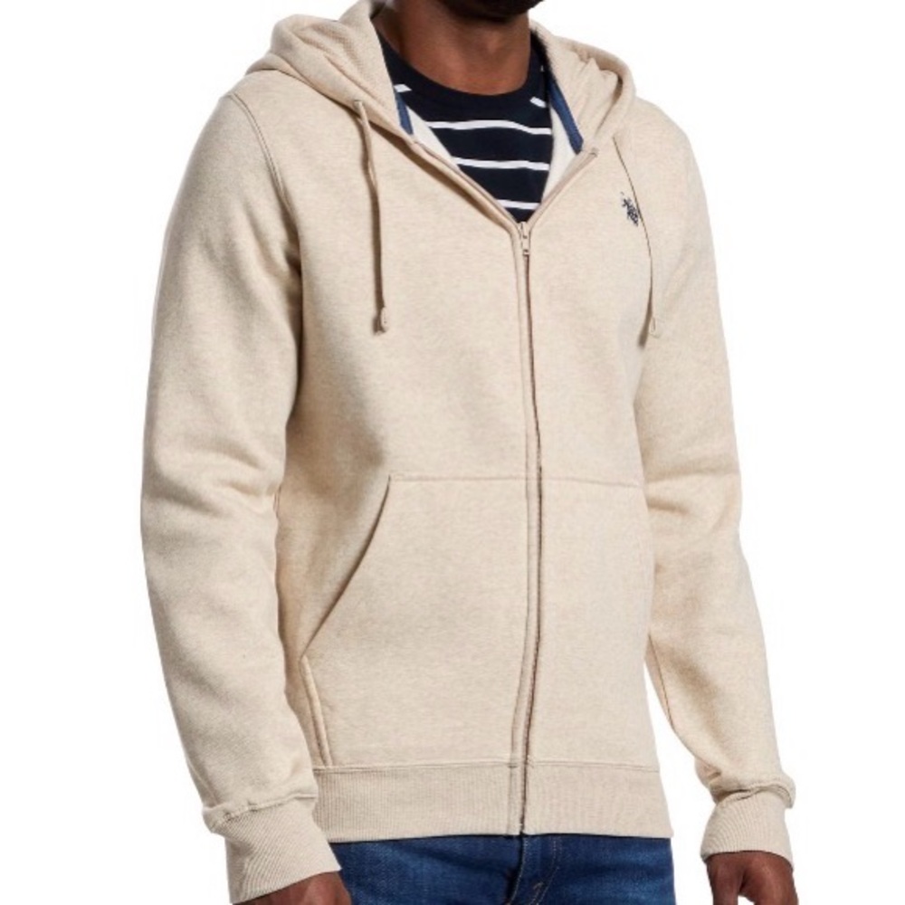 Mens U.S. Polo Assn. Long sleeve full zip hoodie Sz large